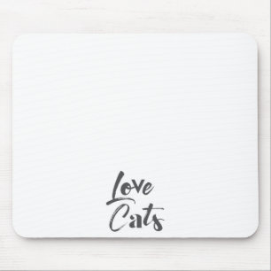 Playful, joyful, modern, cute design of Love Cats Mouse Pad