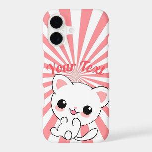 Playful Kawaii White Kitten Custom