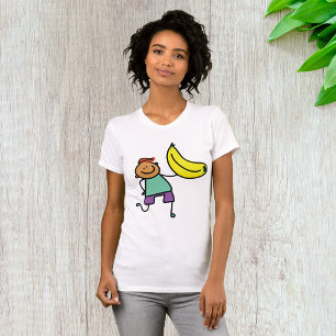 Playful Kid Holding Big Yellow Banana T-Shirt