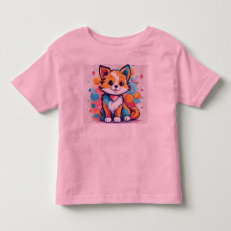 Playful Kids Dog and Cat T-Shirt Design