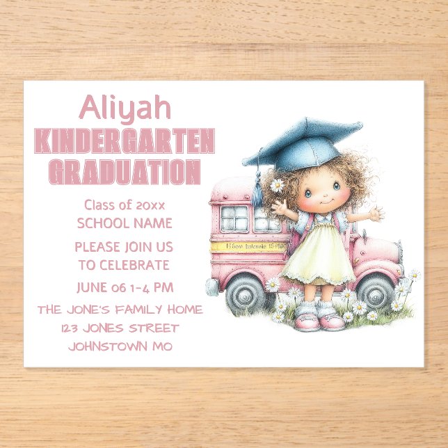 Playful Kids Graduation Invitation (Front)