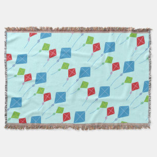 Playful Kites Throw Blanket