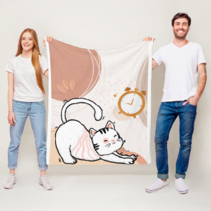 Playful Kitten Fleece Blanket