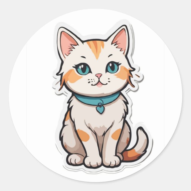 Playful Kitten Sticker - Pefect for Cat any Lover (Front)