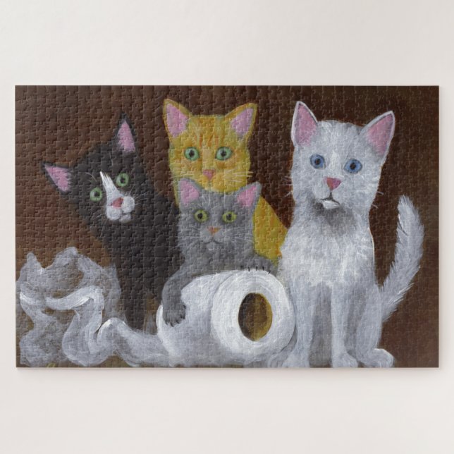 Playful Kittens Jigsaw Puzzle (Horizontal)