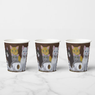 Playful Kittens Paper Cups