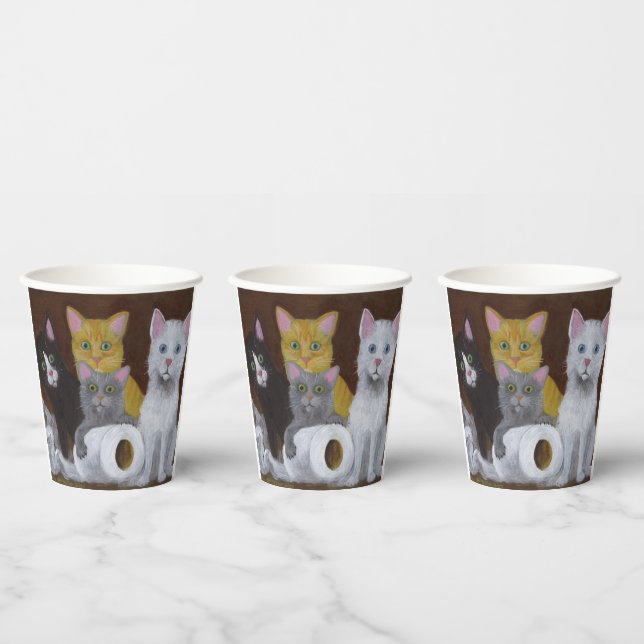 Playful Kittens Paper Cups (Multi)
