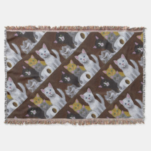 Playful Kittens Throw Blanket