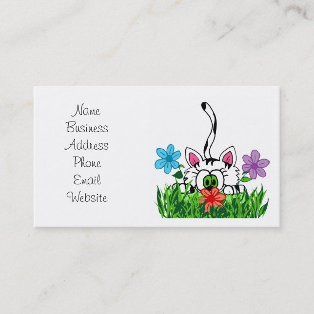 Playful kitty Business Card (Front)