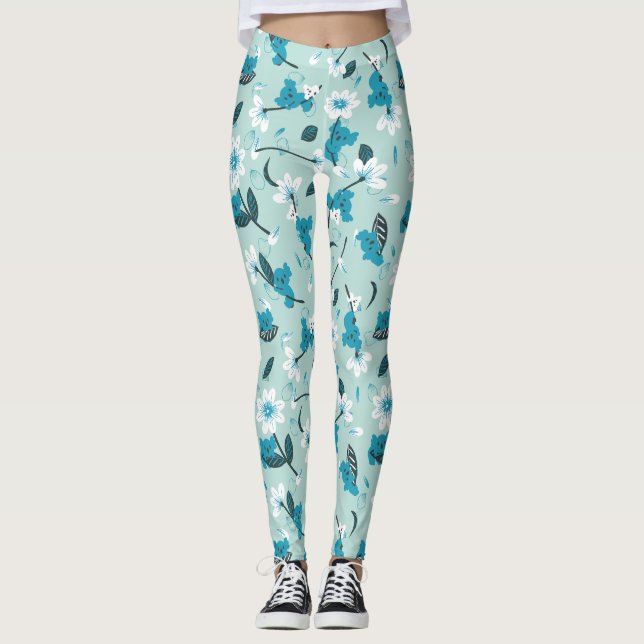 Playful Koala Pattern Cute Animal and Nature Art Leggings (Front)