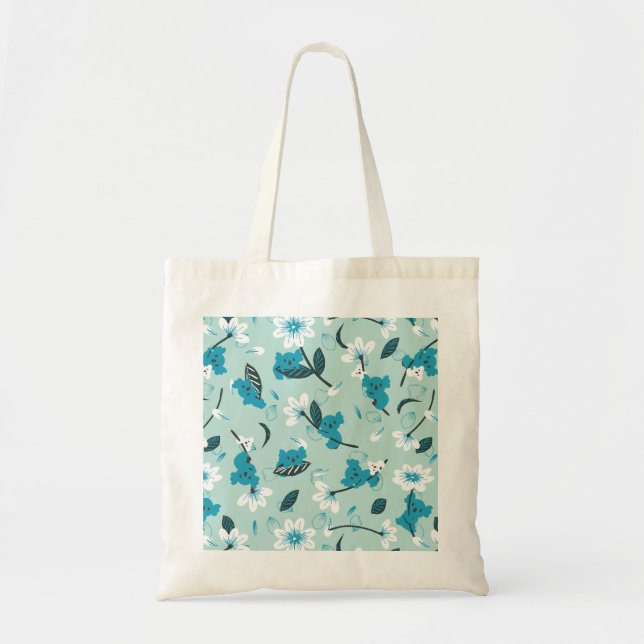 Playful Koala Pattern Cute Animal and Nature Art Tote Bag (Front)