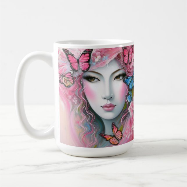 Playful Ladybug Coffee Mug (Left)
