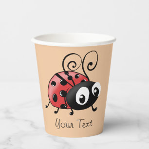 Playful Ladybug Design Cups kids' Outdoor Parties