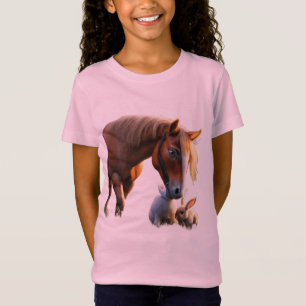 Playful Little Horse and Bunny – Adorable 3T-Shirt T-Shirt