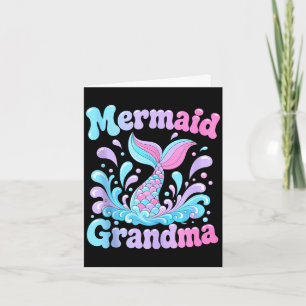 Playful mermaid tail with water splashes design card