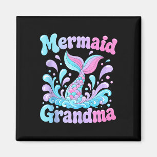 Playful mermaid tail with water splashes design magnet