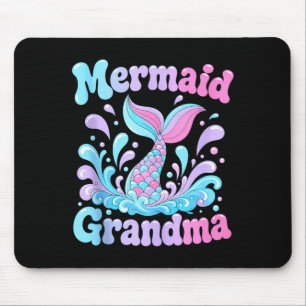 Playful mermaid tail with water splashes design mouse pad