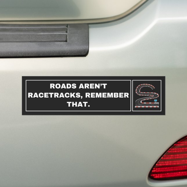 Playful Minimalist Alert Driver Bumper Sticker (On Car)