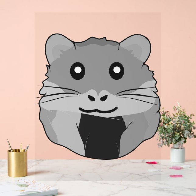 Playful Minimalist Hamster Acrylic Sign (Wedding)
