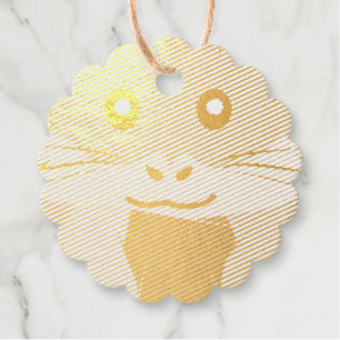 Playful Minimalist Hamster Favour Tags