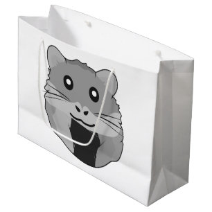 Playful Minimalist Hamster Large Gift Bag
