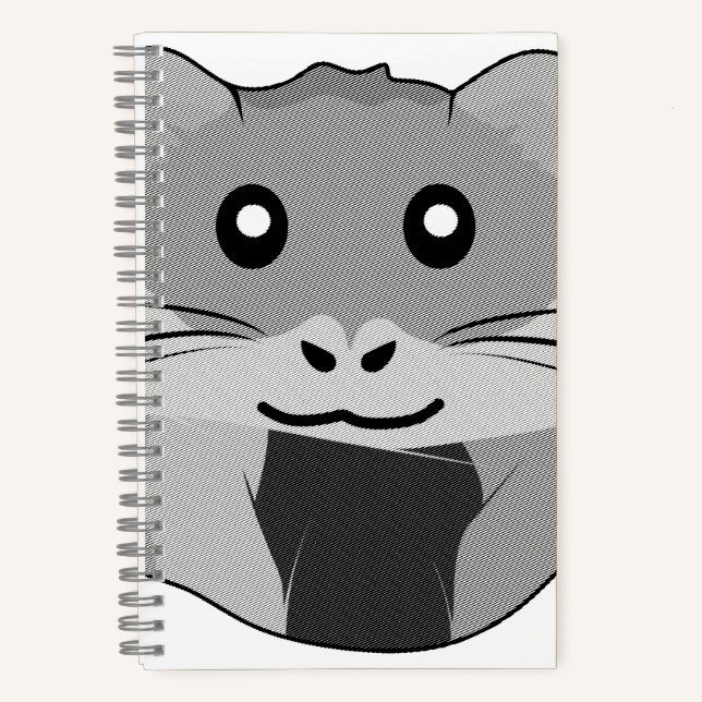 Playful Minimalist Hamster Notebook (Front)