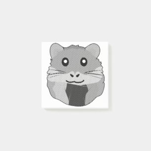 Playful Minimalist Hamster Post-it Notes