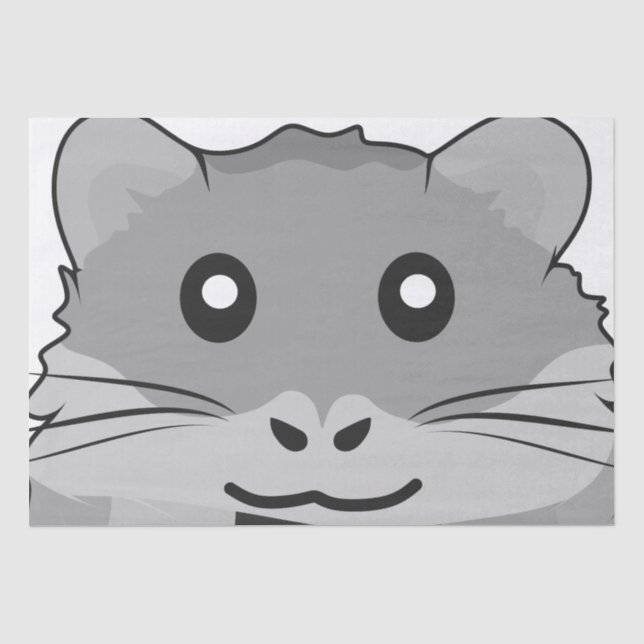 Playful Minimalist Hamster Tissue Paper (Front)