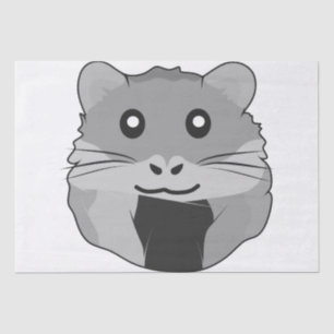 Playful Minimalist Hamster Tissue Paper