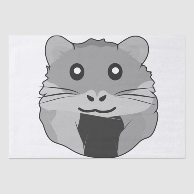 Playful Minimalist Hamster Tissue Paper (Front)
