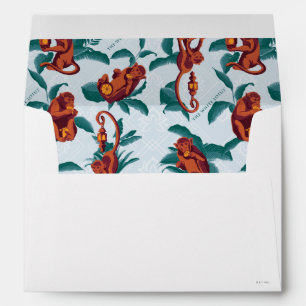 Playful Monkeys Pattern of The White Lotus Envelope