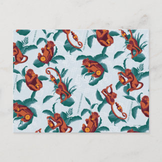 Playful Monkeys Pattern of The White Lotus Postcard