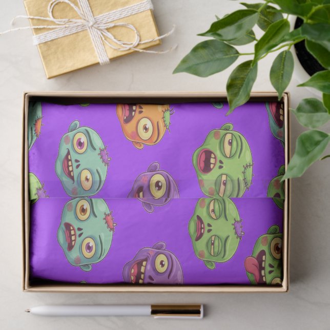 Playful Monsters Zombies For Halloween Tissue Paper (Gift)