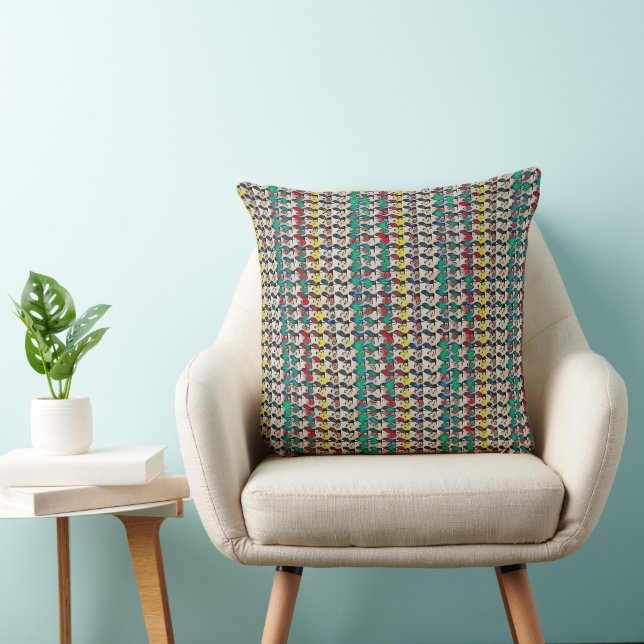 Playful Mosaic Abstract Pattern Design 1306 Cushion (Chair)