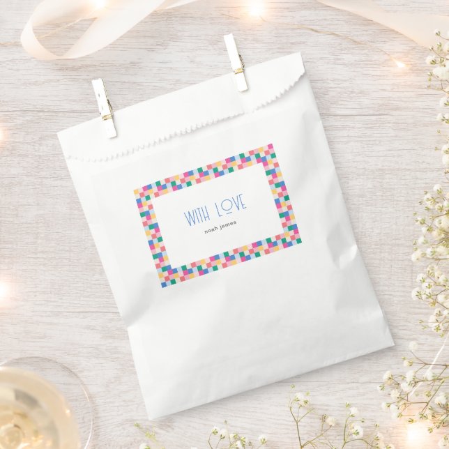 Playful Multicolor Blocks Favour Bags (Clipped)