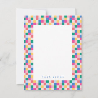 Playful Multicolor Blocks Frame Card