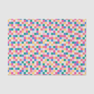 Playful Multicolor Blocks Pattern Tissue Paper