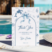 Playful Ocean Blue Sea Life Baby Shower