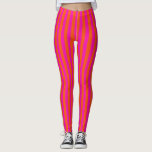 Playful Orange and Hot Pink Women's Exercise Pants<br><div class="desc">We absolutely love the combination of orange and hot pink. You're viewing it here in a fun vertical stripe on a pair of our women's leggings. Wear these to your spinning class, your yoga class or your barre workout. Put them on to bike around town or just to join your...</div>