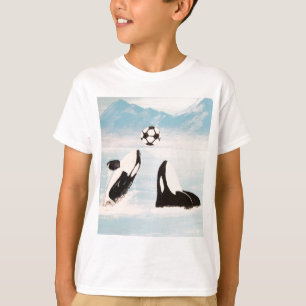 PLAYFUL ORCA WHALE WHALES PLAYING SOCCER T-Shirt