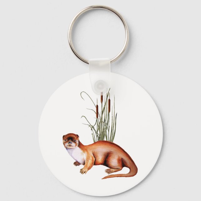 Playful Otter Key Ring (Front)