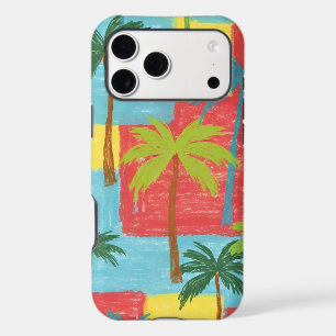 Playful Palm Trees – Summer Crayon Style Pattern