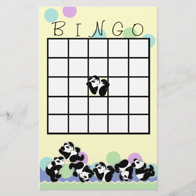 Playful Panda Bingo (Front)