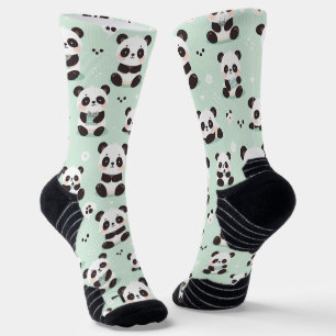Playful Panda Pattern Socks