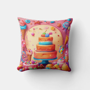 Playful Pastry and Candyland Fun  Cushion