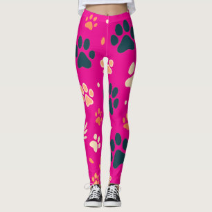  Playful Paw Print Leggings   Cute Dog & Cat Paws