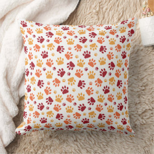 Playful Paw Prints Pattern Cushion