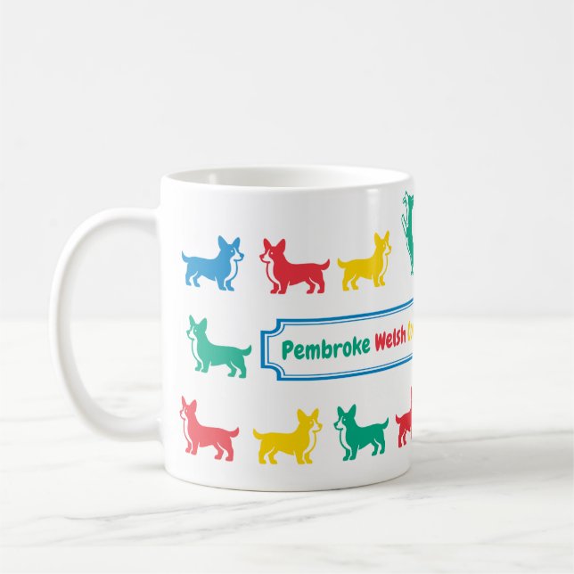 Playful Pembroke Welsh Corgi Mug (Left)