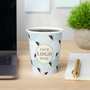 Playful Penguins Sliding on Snow Pattern Paper Cups