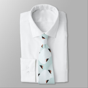 Playful Penguins Sliding on Snow Pattern Tie